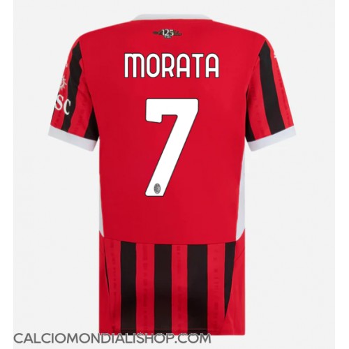 Maglie da calcio AC Milan Alvaro Morata #7 Prima Maglia Femminile 2024-25 Manica Corta